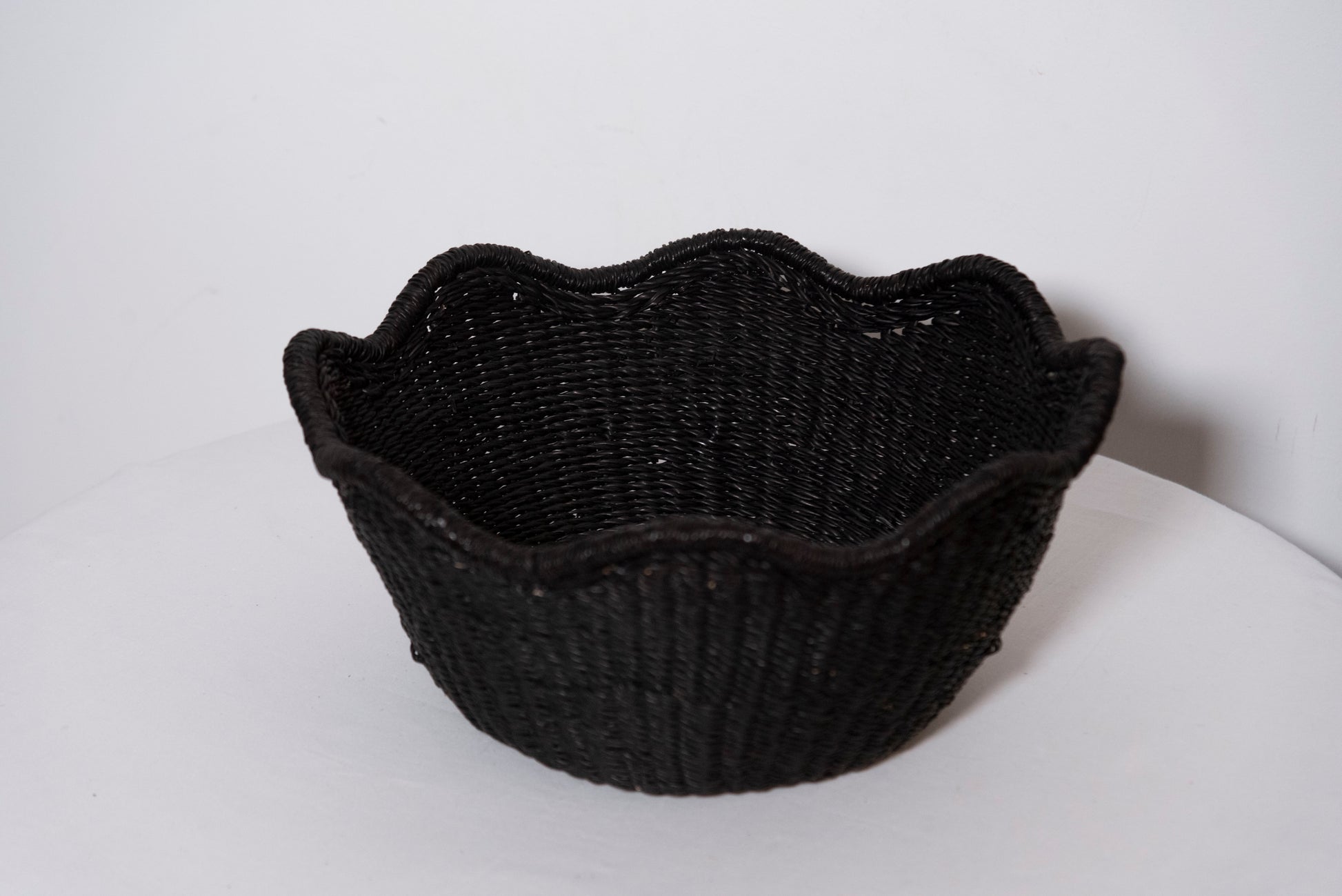 Woven Bowl Basket Black