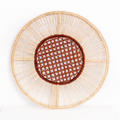 natural and brown woven placemats