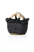 small basket bag black