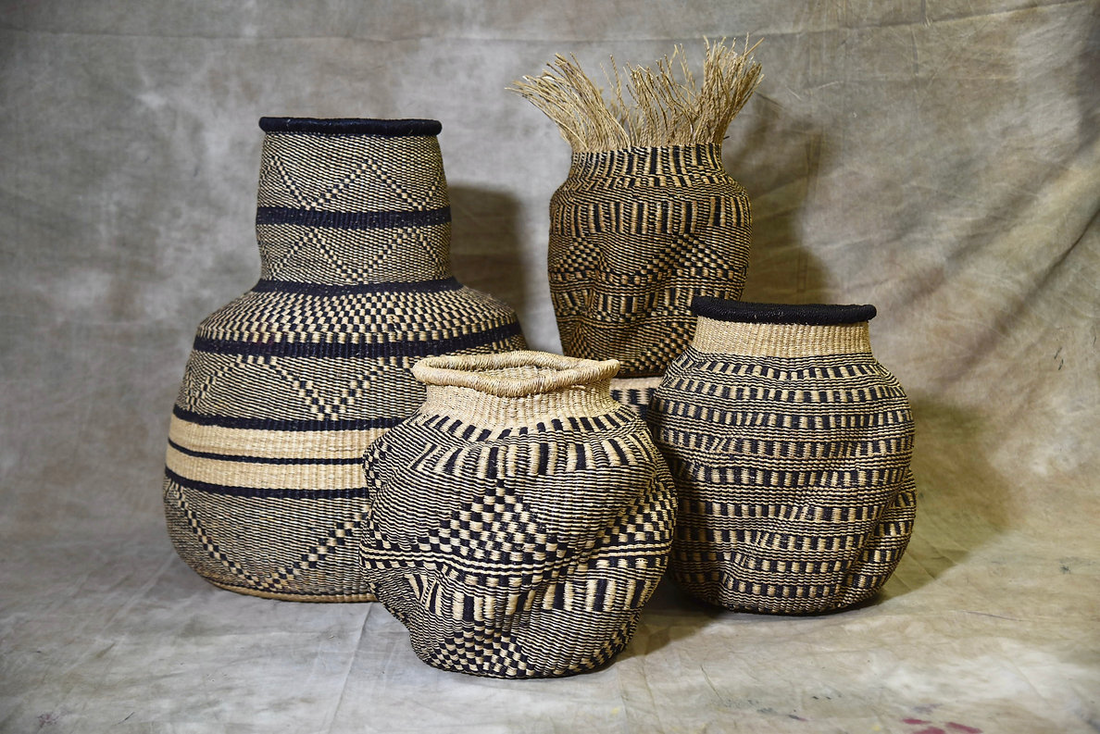woven vase basket- floor jar